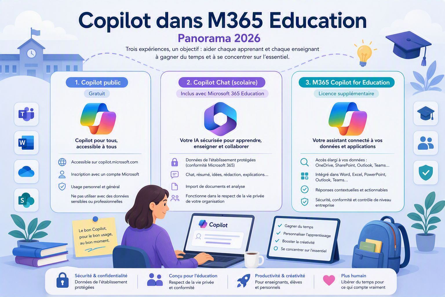Copilot dans M365 Education : panorama 2026